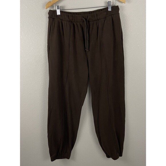 Nation Ltd Womens L Brown Eastside Seamed Jogger Sweatpant - Picture 1 of 5